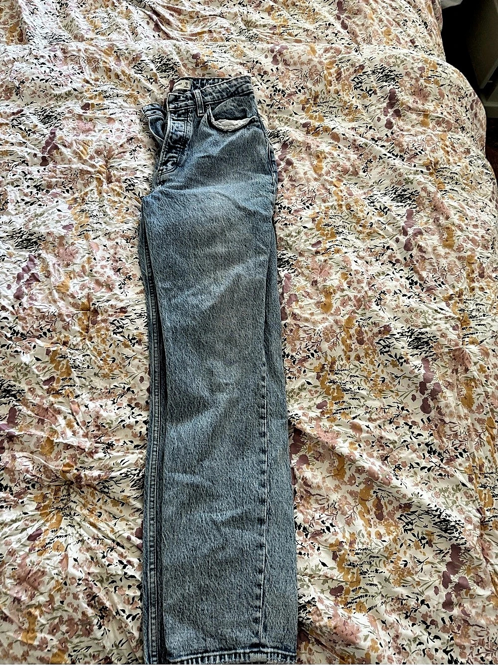 Abercrombie & Fitch Curve Love The Dad High Rise Jeans Blue Waist 26